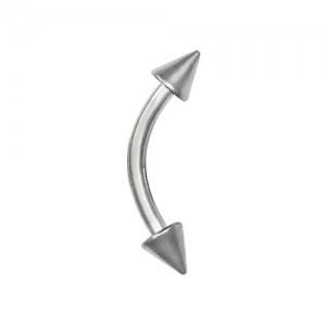Piercing Microbell Curvo Básico Spike Aço 316L